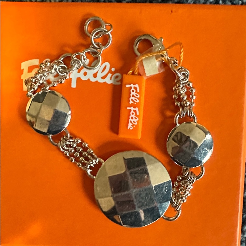 Folli Follie Reflections silver plated Elegant Bracelet nwt $120